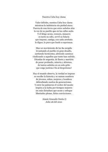 Nuestra Cuba hoy  clama