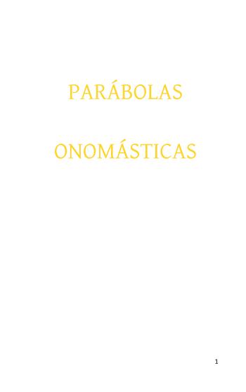 PARABOLAS ONOMASTICAS LC