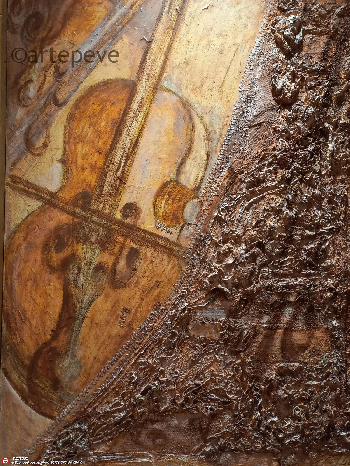 Berl&iacute;n (100 x 81 cm) T&eacute;cnica mixta sobre lienzo.