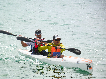 Daniel Cedero and Juan Raúl Cruz  of Club de Pirag&uuml;ismo Pobla Marina - Sea Kayak Racing Escuela De La Mar Burriana (SPAIN)
